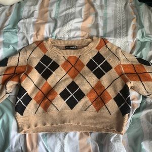 Cropped orange sweater from Zaful